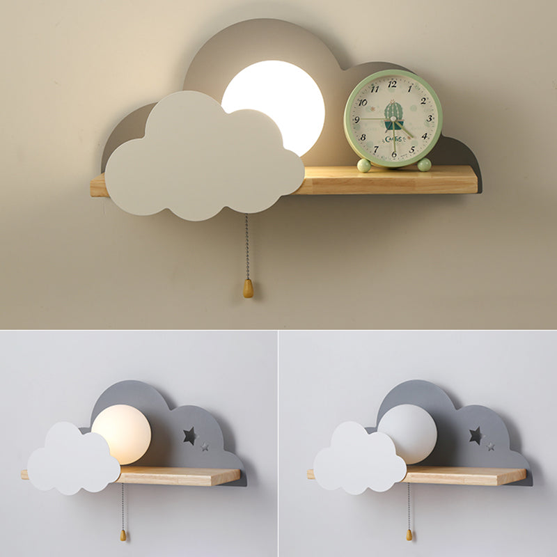 Nórdicos Macarons en forma de pared en forma de nube Iron Iron 1 Light Sponces