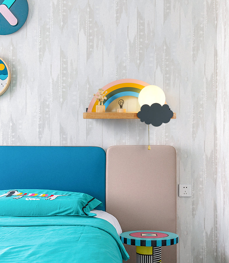 Nórdicos Macarons en forma de pared en forma de nube Iron Iron 1 Light Sponces