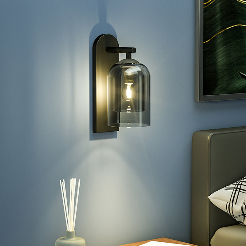 Schattierte Leuchten Wandleuchte nordisch minimalistische Glas 1 leichte Leuchten für das Wohnzimmer