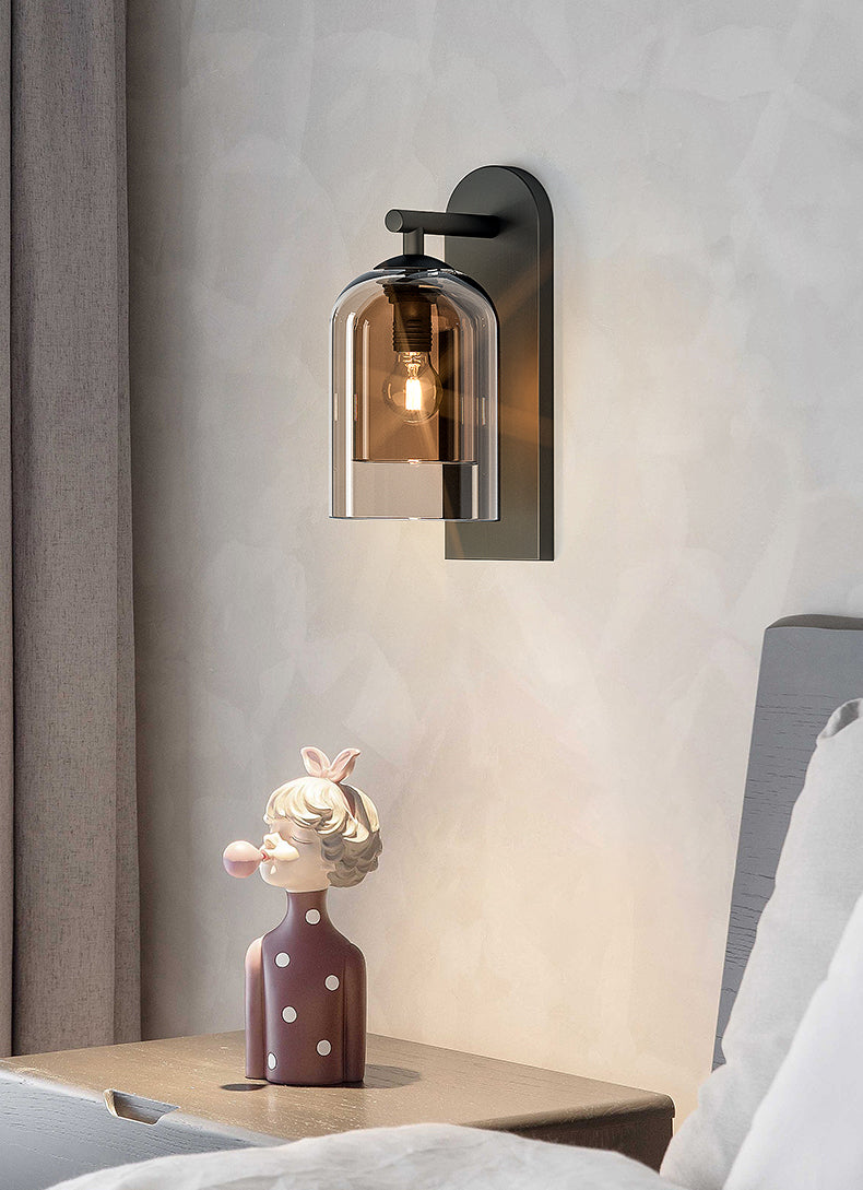Schattierte Leuchten Wandleuchte nordisch minimalistische Glas 1 leichte Leuchten für das Wohnzimmer