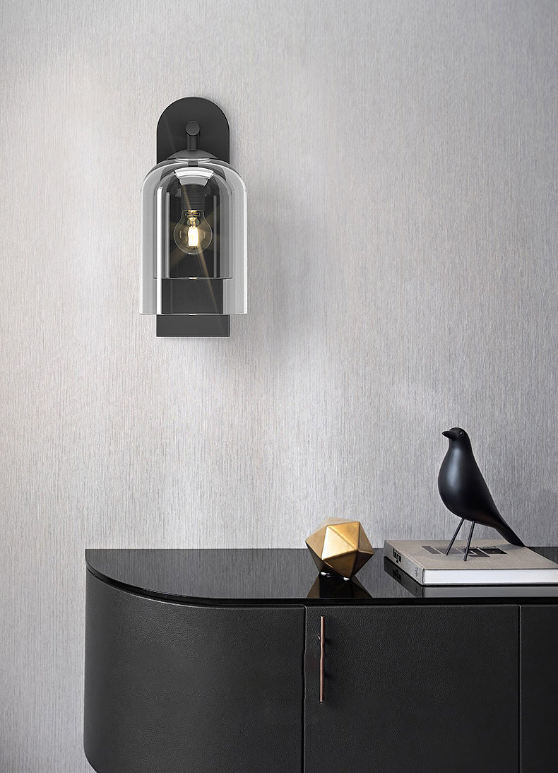 Schattierte Leuchten Wandleuchte nordisch minimalistische Glas 1 leichte Leuchten für das Wohnzimmer