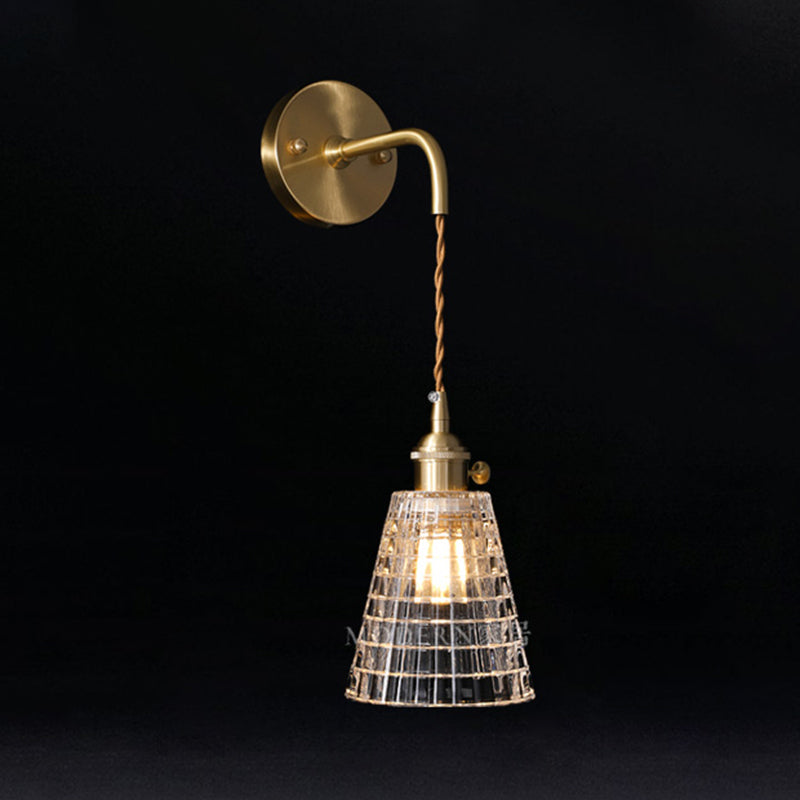 Copper de mur en forme de sablier clair