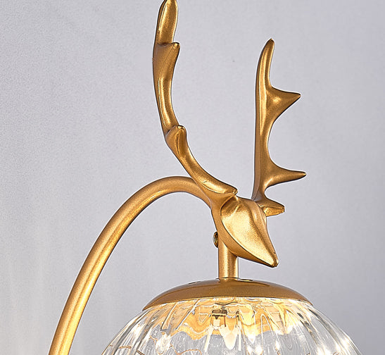 Globe Wall Sconce Gypsophila Style Glass Sconce Wall Light for Bedroom