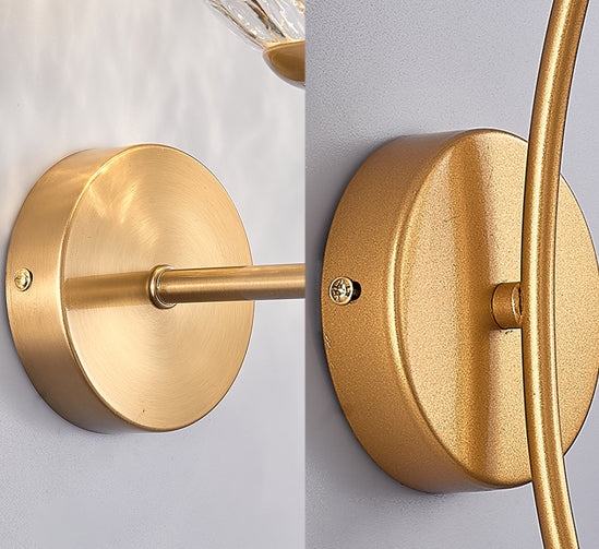 Globe Wall Sconce Gypsophila Style Glass Sconce Wall Light for Bedroom