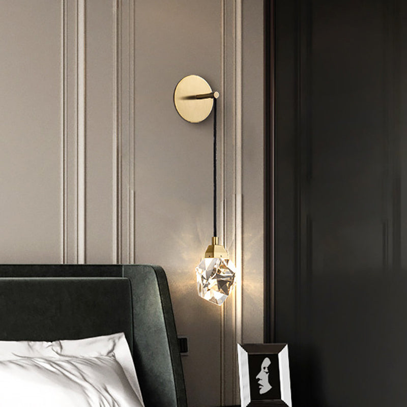 Multi-Faceted Sconce Wall Light Modern Luxury Style Crystal Sconces