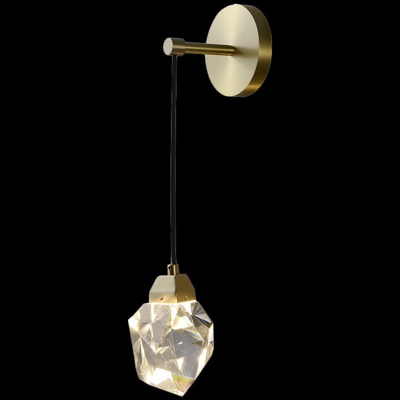 Multi-Faceted Sconce Wall Light Modern Luxury Style Crystal Sconces