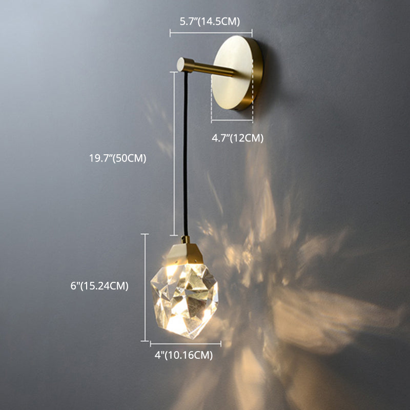 Multi-Faceted Sconce Wall Light Modern Luxury Style Crystal Sconces