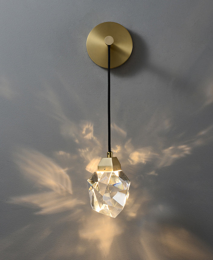 Multi-Faceted Sconce Wall Light Modern Luxury Style Crystal Sconces