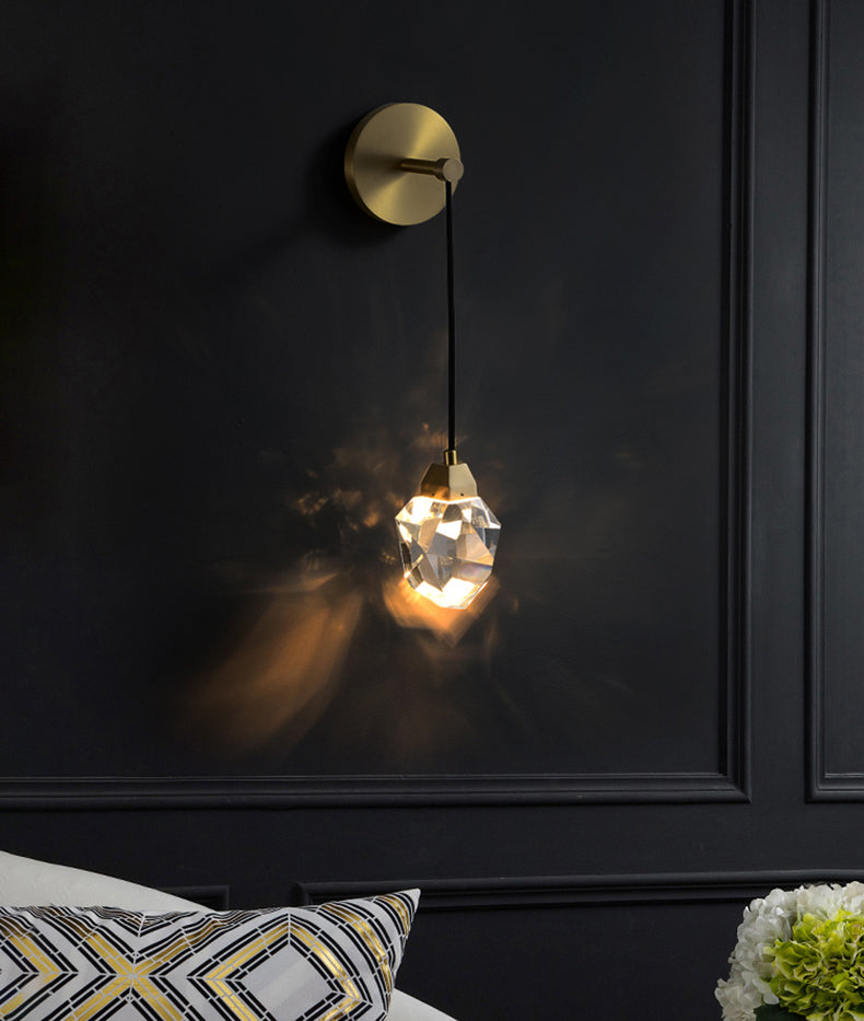 Multi-Faceted Sconce Wall Light Modern Luxury Style Crystal Sconces
