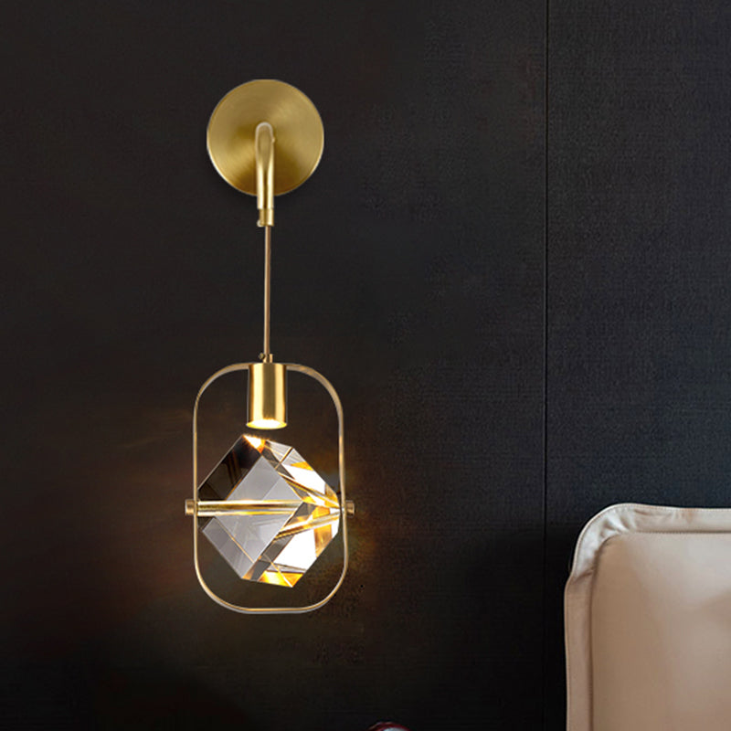 Leichter extravaganter Stil rechteckiger Wandleuchterkristall 1 Leichte Leuchten