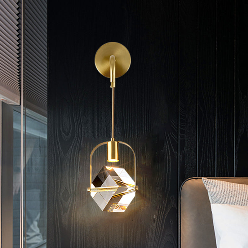 Leichter extravaganter Stil rechteckiger Wandleuchterkristall 1 Leichte Leuchten