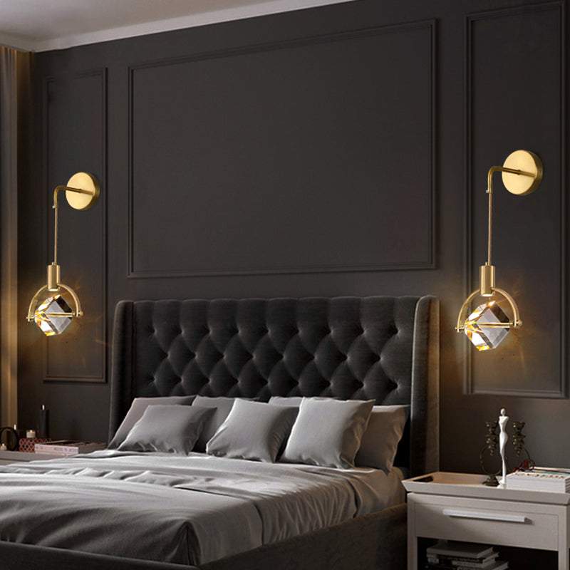 Leichter extravaganter Stil rechteckiger Wandleuchterkristall 1 Leichte Leuchten