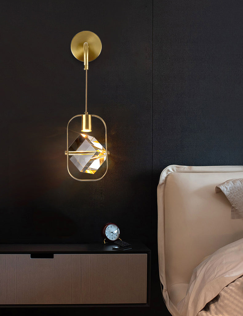 Leichter extravaganter Stil rechteckiger Wandleuchterkristall 1 Leichte Leuchten