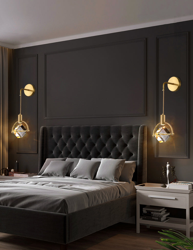 Leichter extravaganter Stil rechteckiger Wandleuchterkristall 1 Leichte Leuchten