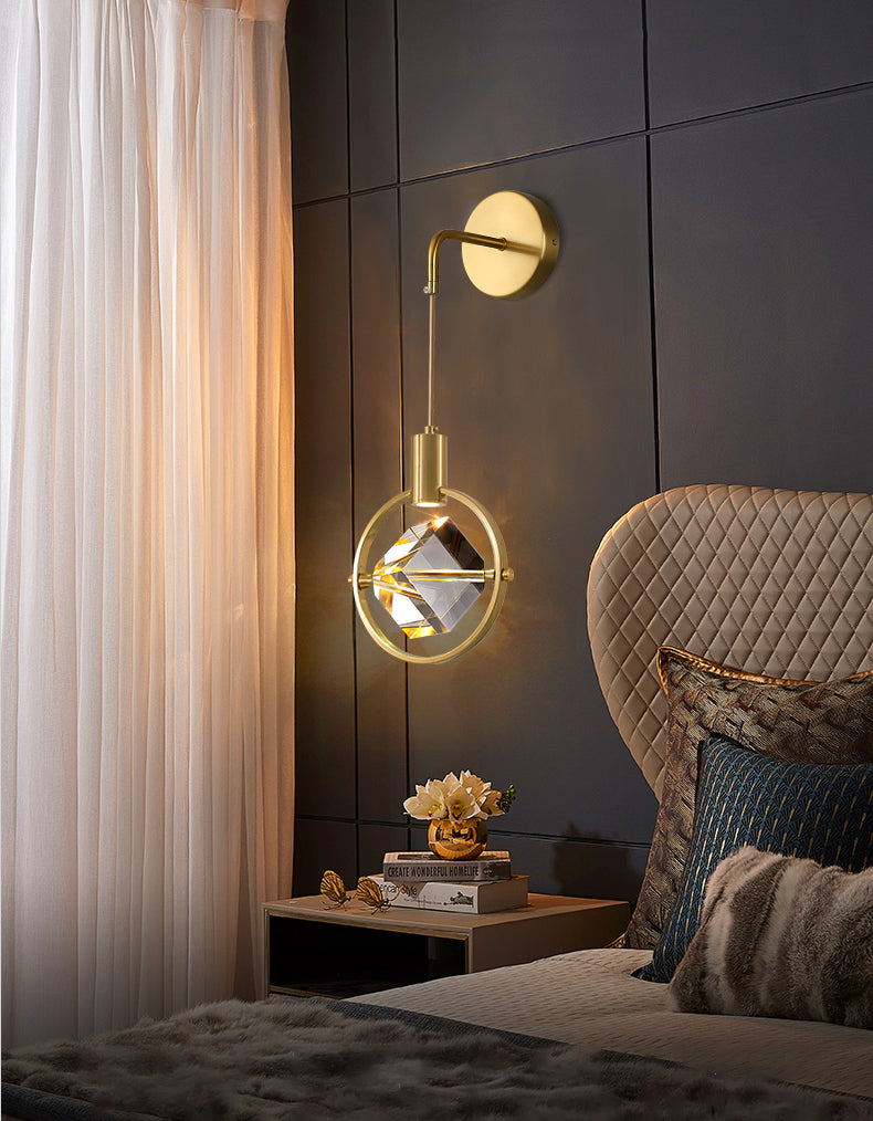 Leichter extravaganter Stil rechteckiger Wandleuchterkristall 1 Leichte Leuchten