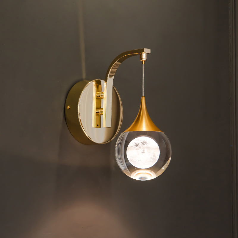 Moderne creatieve stijl Globe Wall Schonce Crystal 1 Light Sconces