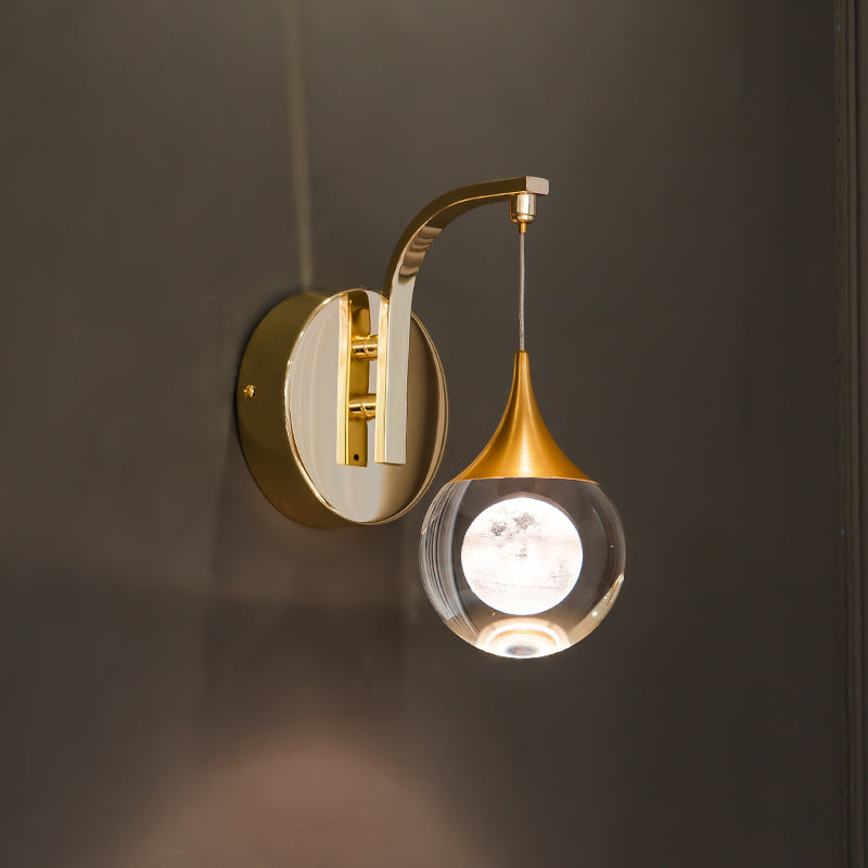 Moderne creatieve stijl Globe Wall Schonce Crystal 1 Light Sconces