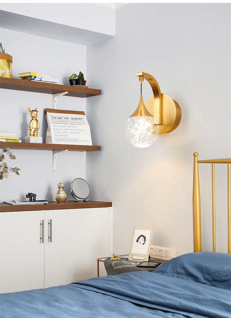 Moderne creatieve stijl Globe Wall Schonce Crystal 1 Light Sconces