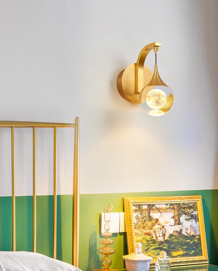 Moderne creatieve stijl Globe Wall Schonce Crystal 1 Light Sconces