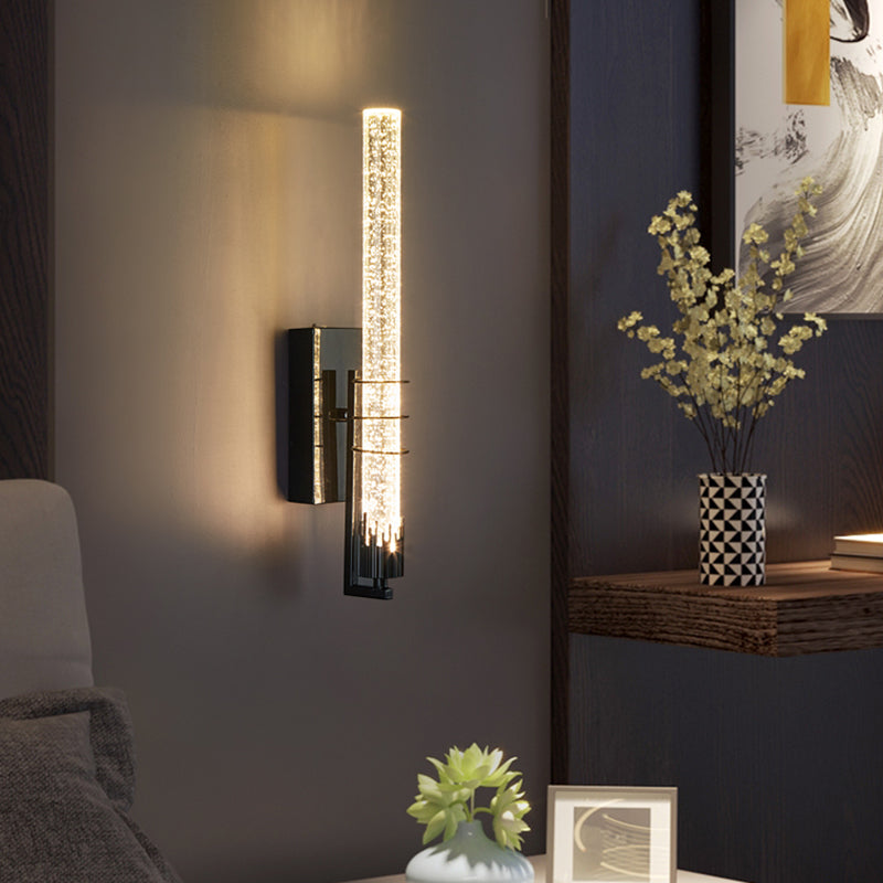 Luz Extravagante Estilo Lineal Mural Crystal 1 Pinces de luz