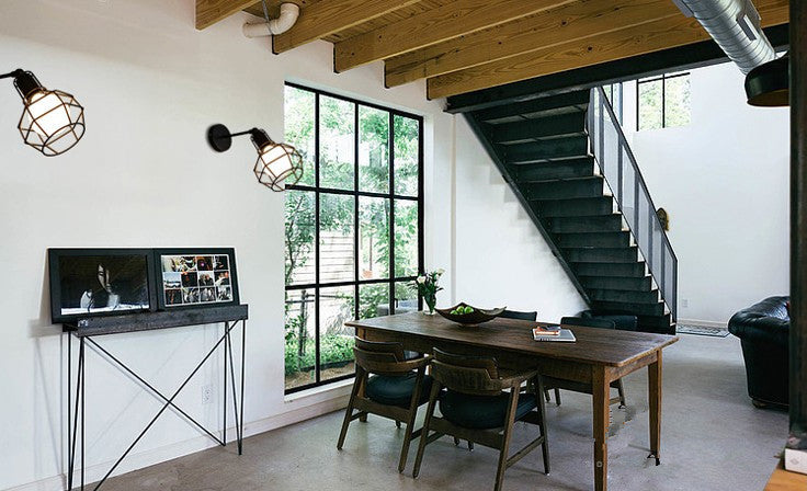 American Industrial Style Shaded Sconce Wall Light Metal 1 Light Sconces