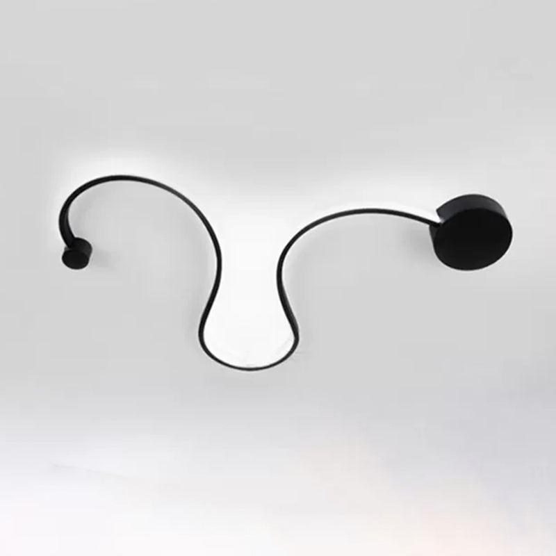 Curve Sconce Light Fixture Modern Minimalist Style Acrylic 1 Light Sconces