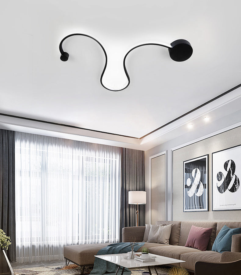 Curve Sconce Light Fixture Modern Minimalist Style Acrylic 1 Light Sconces