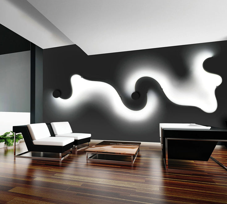 Curve Sconce Light Fixture Modern Minimalist Style Acrylic 1 Light Sconces