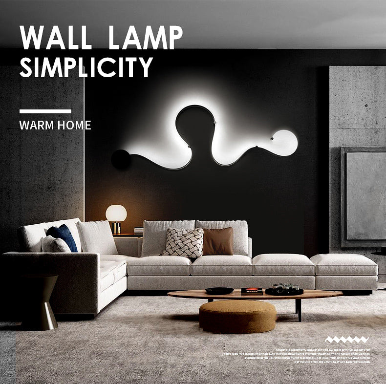 Curve Sconce Light Fixture Modern Minimalist Style Acrylic 1 Light Sconces