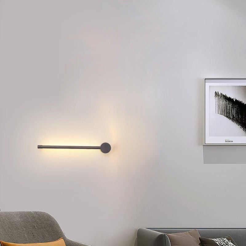 Adjustable Brightness 1 Light Linear Sconce Light Fixture Modern Minimalist Style Aluminum Sconces