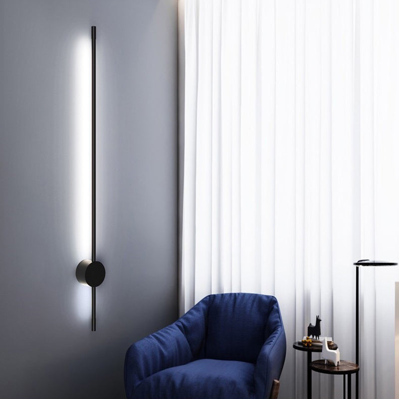 Adjustable Brightness 1 Light Linear Sconce Light Fixture Modern Minimalist Style Aluminum Sconces