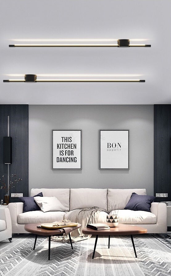 Adjustable Brightness 1 Light Linear Sconce Light Fixture Modern Minimalist Style Aluminum Sconces