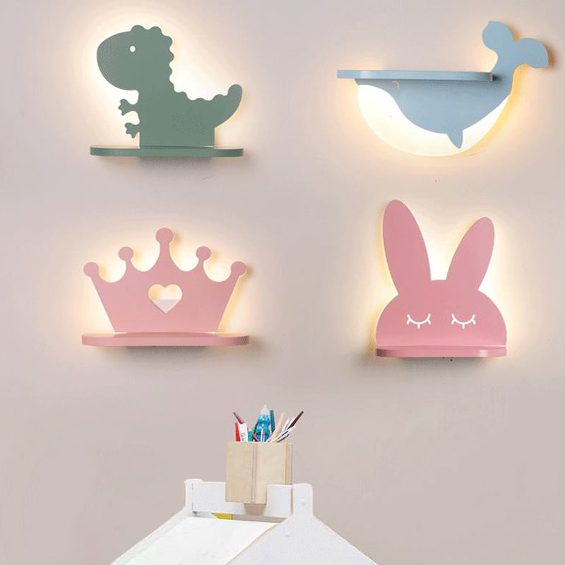 1 luminaire de luminaire luminaire créatif appliques en plastique de style macaron pour chambre à coucher