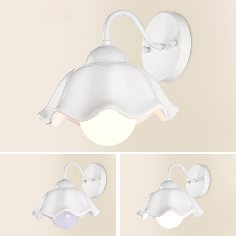 Luz de plataforma acampanada Cerámica de estilo pastoral americano 1 apliques de luz