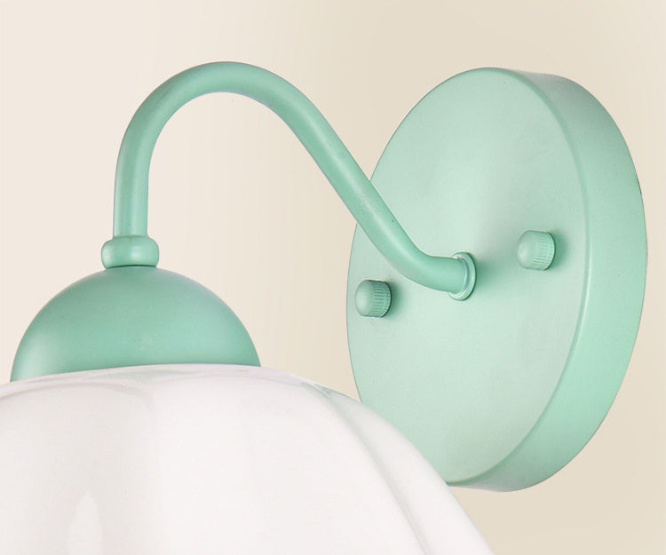 Luz de plataforma acampanada Cerámica de estilo pastoral americano 1 apliques de luz