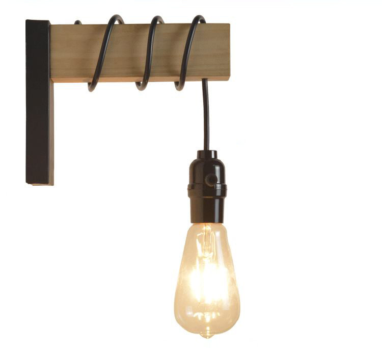 Lampada del braccio di oscillazione lampada in stile minimalista creativo 1 legno 1 flione di luce