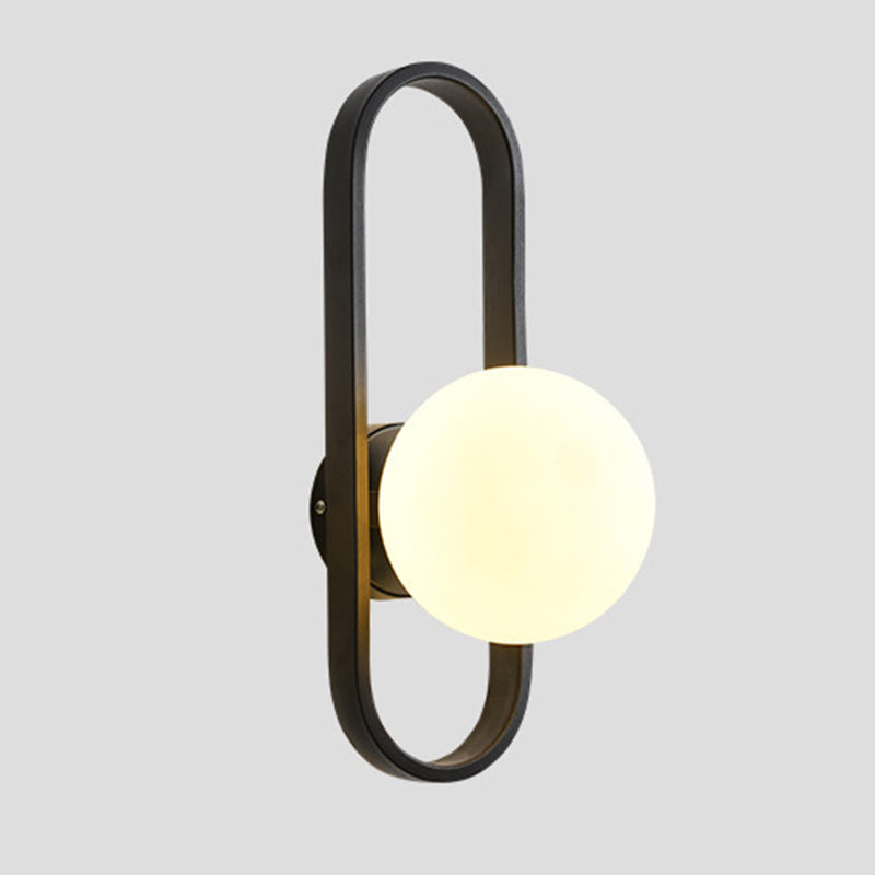 1-Light Spherical Wall Light Sconce Nordic Light Extravagant Style Glass Sconces