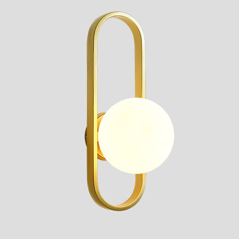 1-Light Spherical Wall Light Sconce Nordic Light Extravagant Style Glass Sconces