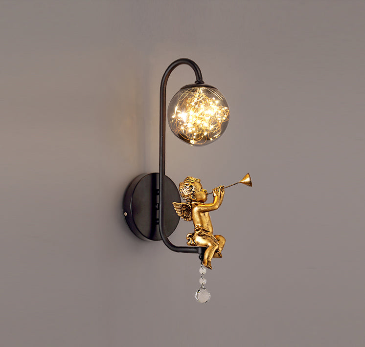 Lampada sconde sferica Stile creativo Nordic Glass 1 Prononi leggeri con modello angolare