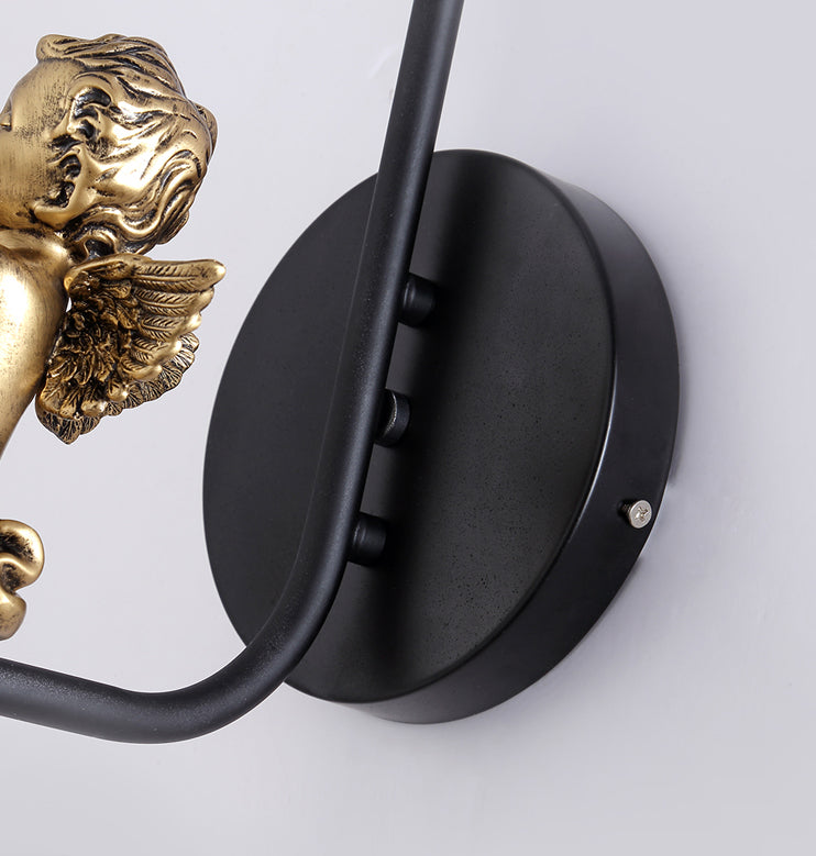 Lámpara esférica liviana nórdica estilo creativo de vidrio 1 apliques de luz con modelo de ángulo