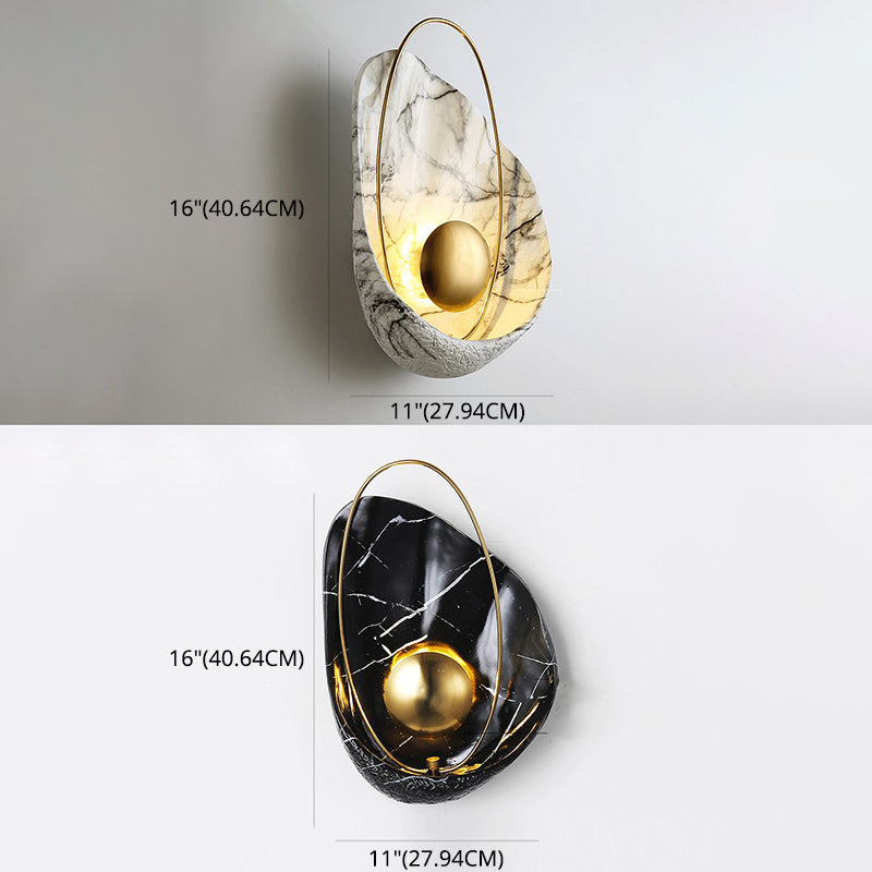 Conchoidal SCONCE LICTE FICTURE Moderne Creative Style Resin 1 Light Sconces