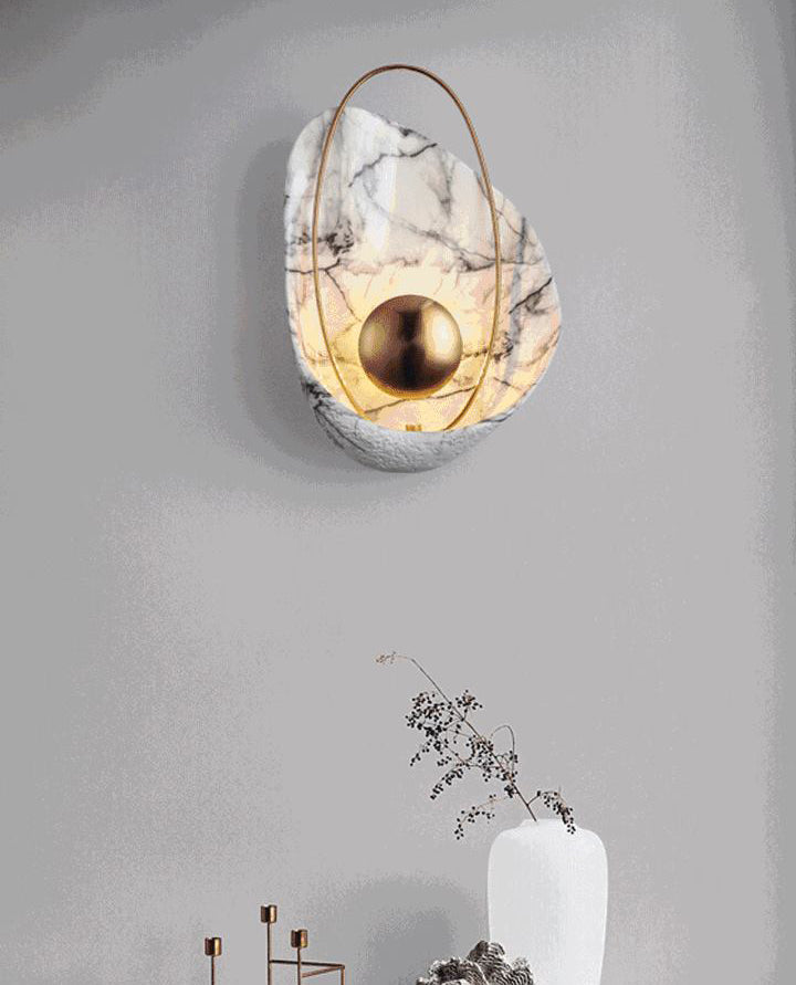 Conchoidal SCONCE LICTE FICTURE Moderne Creative Style Resin 1 Light Sconces
