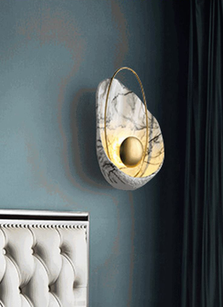 Conchoidal SCONCE LICTE FICTURE Moderne Creative Style Resin 1 Light Sconces