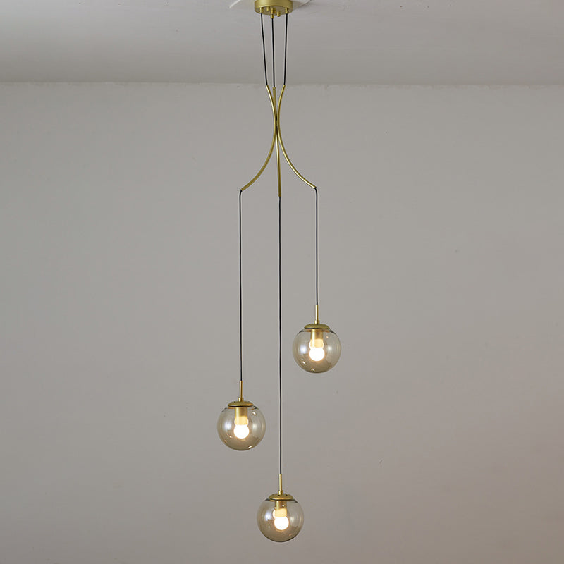 Luminaires suspendus de suspension de plafond en verre moderne de simplicité pour le salon