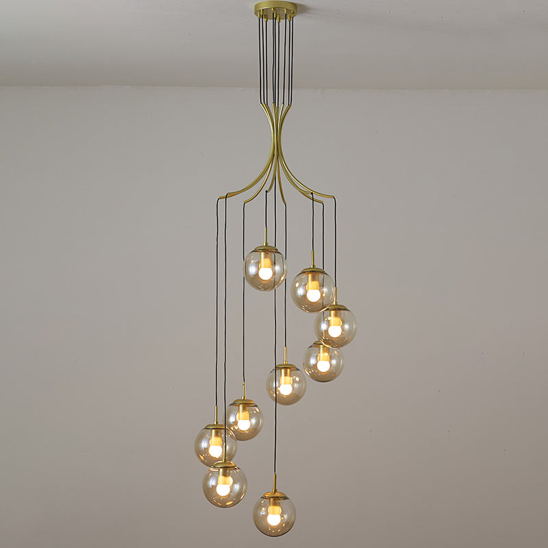 Globe Hanging Light Fixtures Modern Simplicity Glass Ceiling Pendant for Living Room