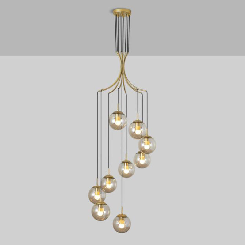 Globe Hanging Light Fixtures Modern Simplicity Glass Ceiling Pendant for Living Room