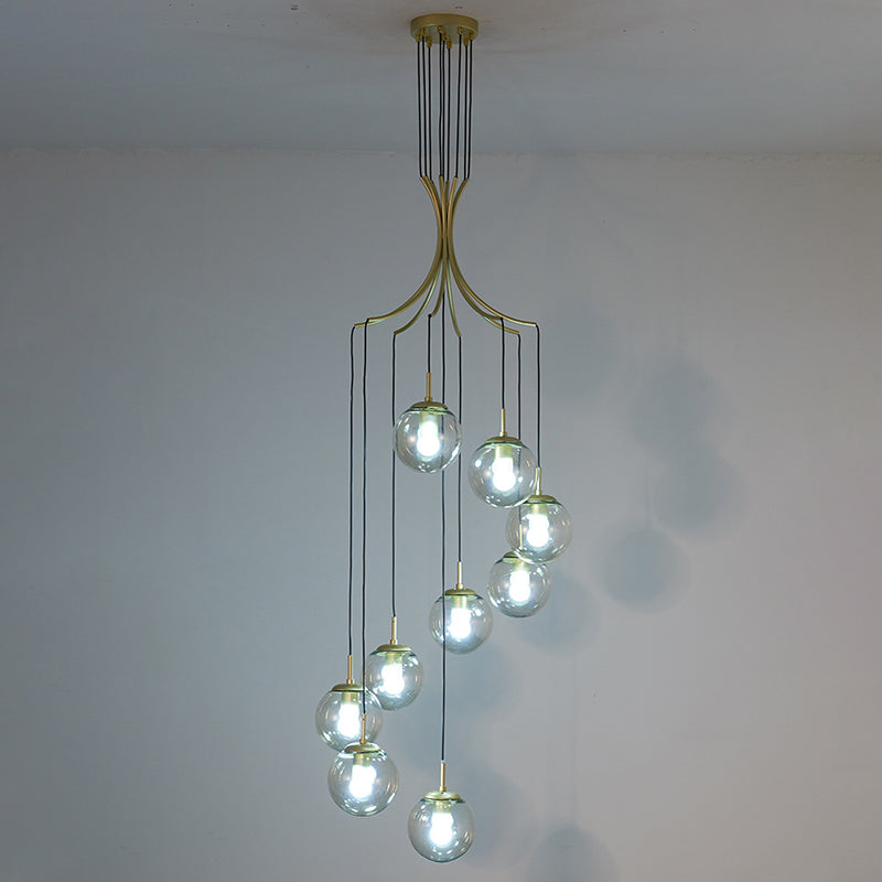 Globe Hanging Light Fixtures Modern Simplicity Glass Ceiling Pendant for Living Room