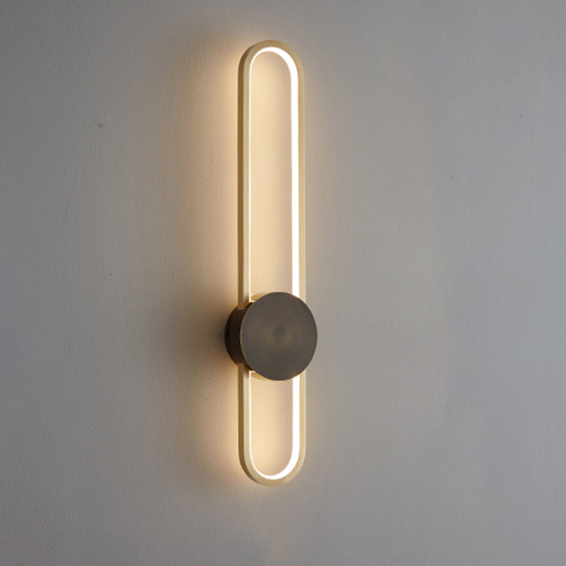 Modern Luxury Style Linear Wall Sconce Copper 1 Light Sconces