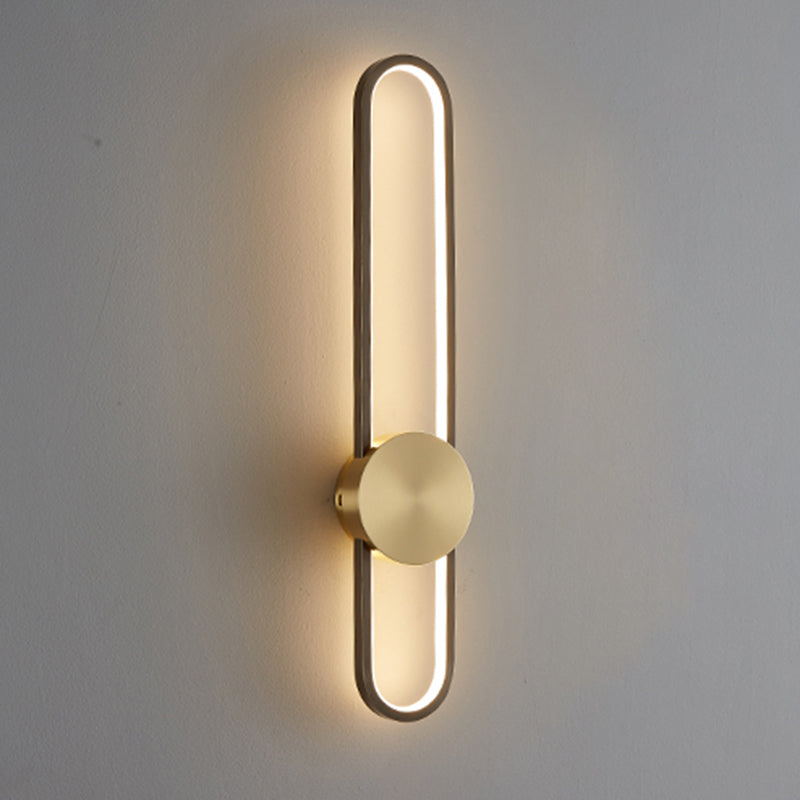 Modern Luxury Style Linear Wall Sconce Copper 1 Light Sconces