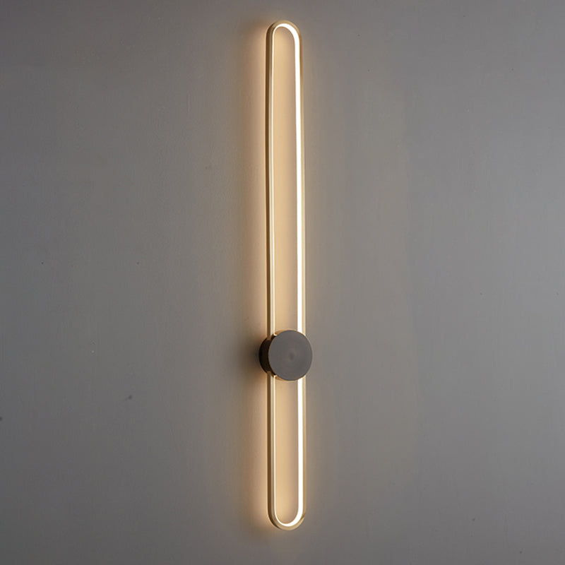 Modern Luxury Style Linear Wall Sconce Copper 1 Light Sconces
